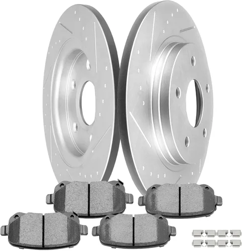 Miniatura 10 de SCITOO Kit de freno delantero Rotores de freno delantero y pastillas de freno de cerámica para Hyundai Sonata 2009-2015, 2011-2016 para Kia Optima