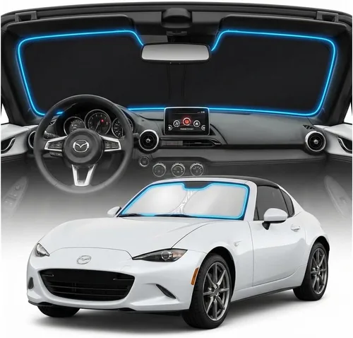Miniatura 27 de Cubierta para parabrisas para BMW X1 E84 – Ajuste personalizado X1 E84 Accesorios 2016-2024 2025 Parasol plegable protección UV y escudo térmico