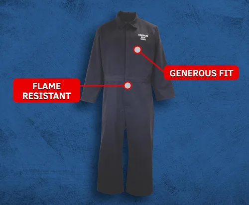 Miniatura 5 de Oberon Arc Flash Coverall Kit - 8 CAL - Includes Hard Cap, Face Shield, Balacalva, Coveralls and Storage Bag - HRC2 SERIES