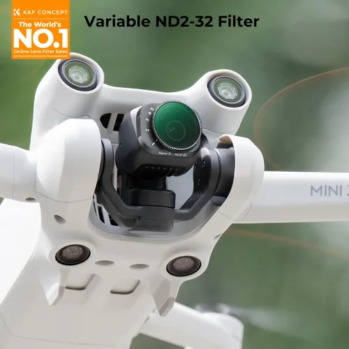 Miniatura 2 de K&F Concept Mini 3 Pro Variable ND2-32 (1-5 Stop) Filtro ND compatible con DJI Mini 3 Pro, 28 accesorios Mini 3 Pro multicapa