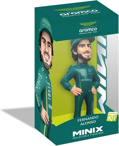 MINIX Fernando Alonso Modelo – Figura de acción coleccionable de 4.7 in Rango de iconos deportivos Fórmula 1 para fans