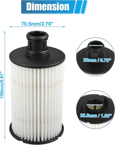 Miniatura 5 de X AUTOHAUX Filtro de aceite de motor de repuesto AJ812351 C2D3670 XR858593 LR011279 Filtro de combustible de aceite para Land Rover LR4 Base HSE