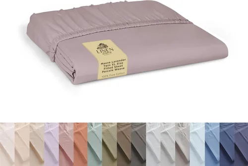 Miniatura 81 de Sábana bajera de 100% algodón percal, tamaño King, verde salvia, 1 sábana bajera con bolsillos profundos, ropa de cama fresca y resistente, 78 x 80