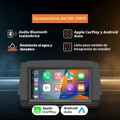 Miniatura 3 de Power Acoustik HD-14KIT Unidad de cabeza de motocicleta de repuesto de 7 pulgadas para motocicletas Harley-Davidson Touring 2014+, pantalla táctil