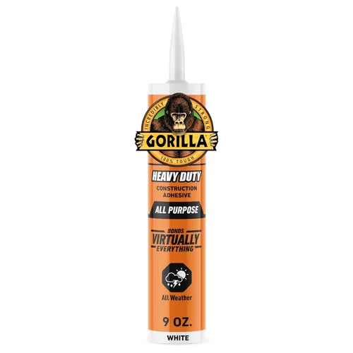 Miniatura 8 de Gorilla Adhesivo de construcción de gran potencia, pegamento blanco, tubo de compresión de 7 onzas (paquete de 1) - Relleno de espacios y resistente