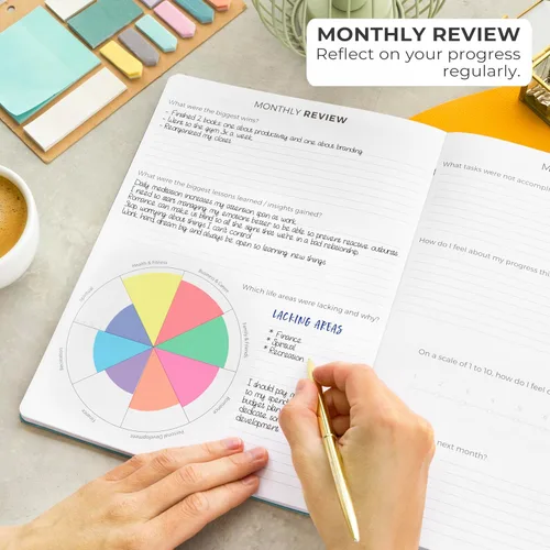 Miniatura 4 de Clever Fox Agenda profesional semanal y mensual para aumentar la productividad, planificar y lograr tus metas, organizador, diario de gratitud, 1