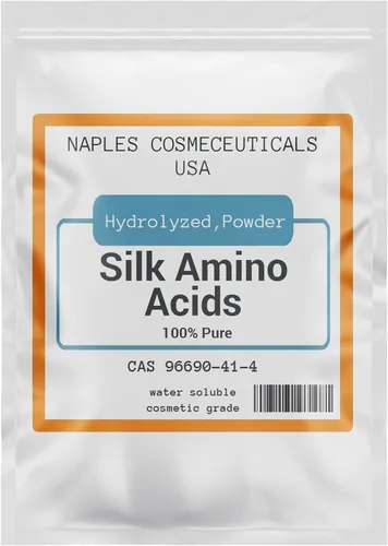 Polvo de aminoácidos de seda hidrolizada, grado cosmético, para cabello, piel, uñas, retención de humedad, 100% puro, uso en formulaciones o añadir