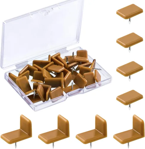 Maitys Tapones de plástico para cajones y toboganes, para reparar aparadores, cuadrados y en forma de L (60 piezas)