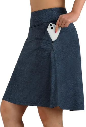 Miniatura 13 de ANIVIVO Faldas pantalón para mujer de 20 pulgadas de longitud a la rodilla, faldas deportivas de pickleball para tenis, golf y pickleball