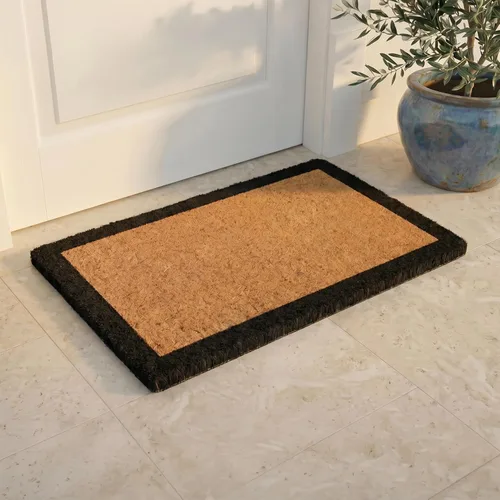 Miniatura 35 de Fab Habitat Felpudo extra grueso, tejido a mano, duradero, fibra de coco natural, entrada, puerta delantera, porche, patio, pájaros en rama, gris