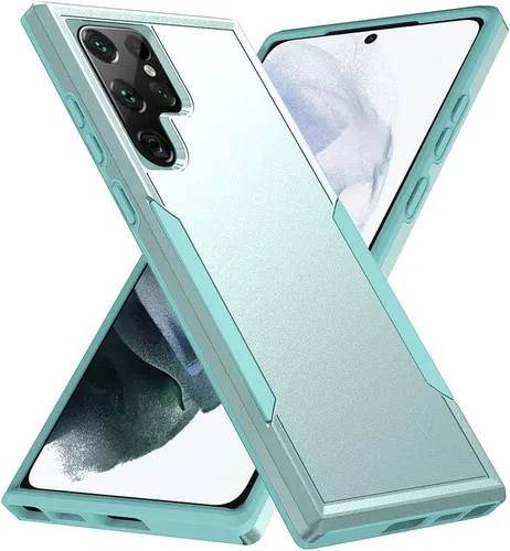 Miniatura 15 de Funda diseñada para Samsung S24 Ultra (no para S24 y S24 Plus), resistente, resistente, a prueba de golpes, soporte de carga inalámbrica, funda Azul