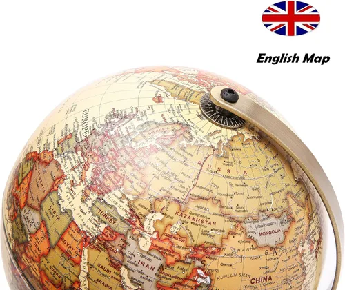 Miniatura 6 de Globo Antiguo Diámetro 5.5 pulgadas / 14cm - Educativo/Geográfico - Mapa en Inglés 5.5" Antiguo