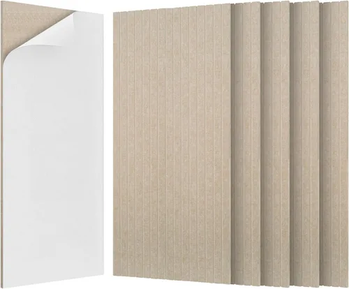 Miniatura 15 de Paquete de 6 paneles acústicos de pared, 23.6 x 23.6 pulgadas, panel decorativo insonorizado, panel autoadhesivo de absorción de sonido, tratamiento