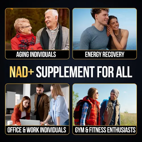 Miniatura 6 de Complejo liposomal NAD+ resveratrol, suplemento NAD de 1500 mg para mujeres y hombres con ácido hialurónico y extracto de pimienta negra, apoyo
