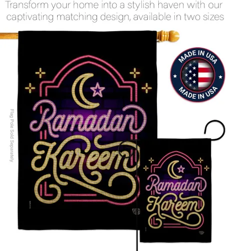 Miniatura 4 de Bandera ligera para casa de arpillera de Ramadán Kareem, musulmanes religiosos, iftares, oraciones, religión cristiana, decoración del mes, pancarta