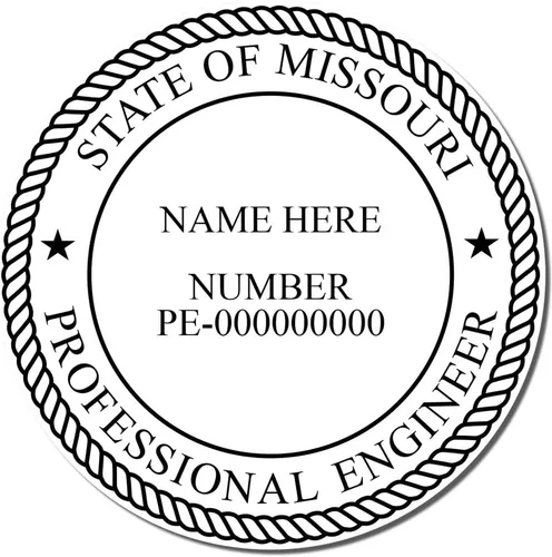 Miniatura 4 de MaxLight - Sello de ingeniería de Missouri de pretinta, aprobado por la tabla, sello de polietileno para ingenieros de Missouri, tamaño 1-3/4