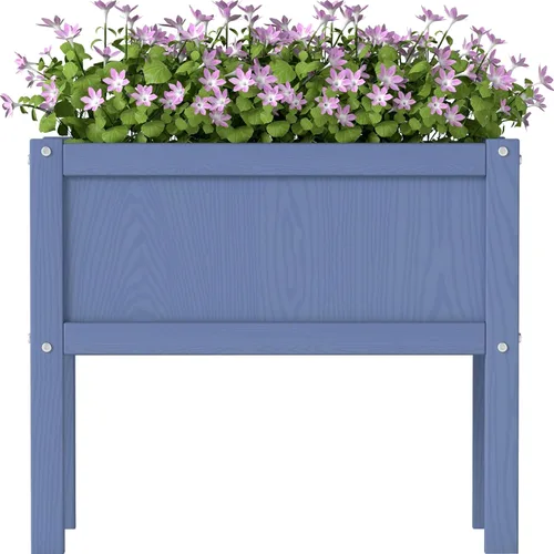 Miniatura 13 de Cama de jardín elevada con agujeros de drenaje, jardinera elevada impermeable de HDPE con patas, estable y duradera para plantar hierbas, vegetales