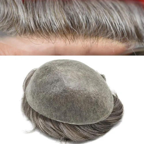 Miniatura 34 de Toupee for Men Human Hair Pieces Ultra Thin Skin Mens Toupee Hair Replacement System Mens Hair Units for Men