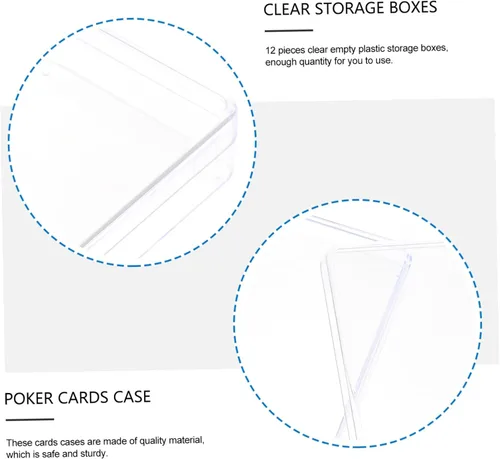 Miniatura 6 de 12 cajas de póquer caja de plástico organizador de tarjetas de póquer de plástico caja organizadora transparente titulares de tarjetas de juego