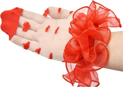 Miniatura 8 de Calcetines de doble volantes para niñas pequeñas, con ribete de encaje, con detalles de encaje, tutú, para niñas pequeñas y grandes