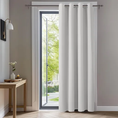 Miniatura 82 de Deconovo Cortina opaca, para oscurecer la habitación Gris claro