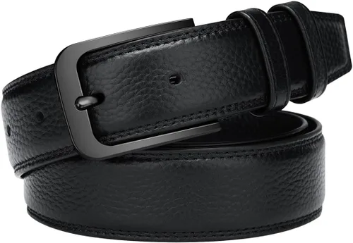 Miniatura 7 de Cinturón de cuero genuino para hombre, hecho a mano, 100% piel de vaca, 1 3/8 pulgadas de ancho, adecuado para uso casual, jeans y atuendo de golf