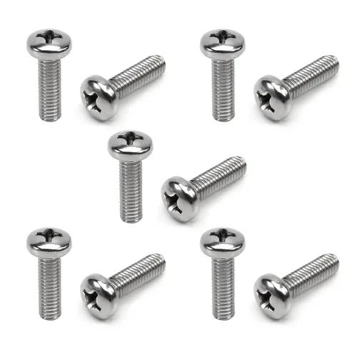 Miniatura 36 de MroMax 5 tornillos de máquina Phillips de cabeza plana M8 x 0.984 in, acero inoxidable 304 18-8, rosca completa, tornillos de cabeza cruzada gris