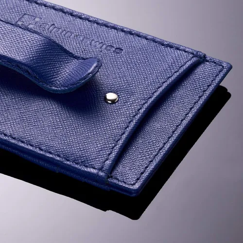 Miniatura 5 de Alpine Swiss Billetera minimalista de cuero de grano superior para hombre con bolsillo frontal