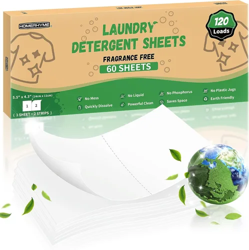 Miniatura 14 de Sábanas de detergente para ropa – Aroma de lino fresco, 200 cargas (100 hojas), sin plástico para viajes, dormitorios, hogar, apartamentos