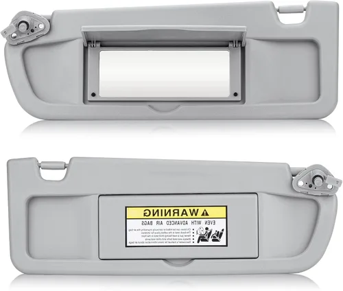 Miniatura 11 de Visera solar del lado del conductor izquierdo para Honda Civic 2006 2007 2008 2009 2010 2011 EX LX Sedan SI Coupé, repuesto 83280-SNA-A01ZA, gris