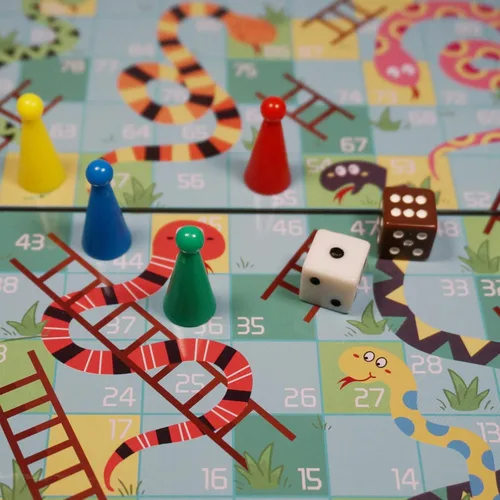 Miniatura 5 de Mini juego de mesa de serpientes y escaleras de 7.9 pulgadas, juego de mesa magnético de viaje, juguetes divertidos para la familia/regalo para niños