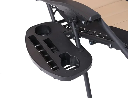 Miniatura 8 de BTEXPERT Juego de 2, sillas reclinables acolchadas de gran tamaño con gravedad cero, tumbona reclinable plegable, para jardín al aire libre, tumbona
