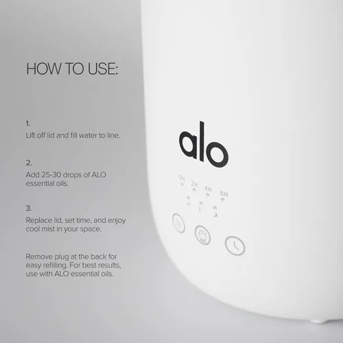 Miniatura 4 de ALO - Juego de difusor Aura y aceites esenciales, humidificador de niebla fría con 6 aceites esenciales, paquete de aromaterapia para dormitorio