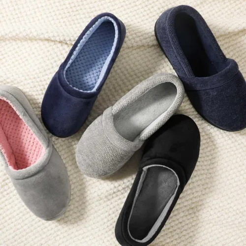 Miniatura 5 de ULTRAIDEAS Grace - Pantuflas para mujer con espalda cerrada, mocasines de espuma viscoelástica con suela de goma