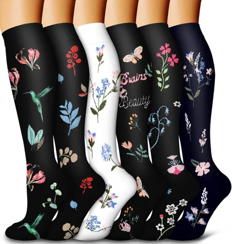 Miniatura 27 de 6 Pack Copper Compression Socks for Women and Men Circulation-Best Support for Medical, Running,Nursing,Athletic