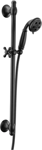 Miniatura 8 de Delta Faucet 3-Spray H2Okinetic Slide Bar ducha de mano con manguera, níquel pulido 51308-PN