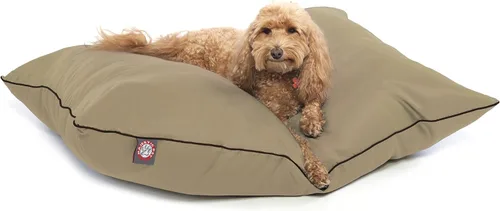 Miniatura 40 de Majestic Pet Cama rectangular para perros tamaño mediano, lavable, cama antideslizante y cómoda para mascotas, cama para jaula para perros, almohada