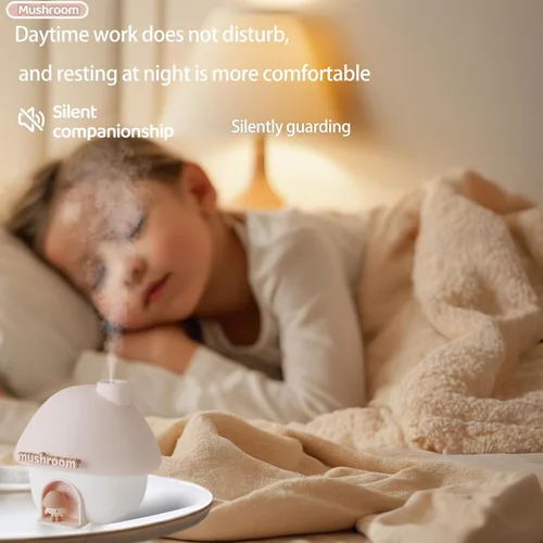 Miniatura 4 de Humidificadores ultrasónicos para dormitorio y oficina, humidificador de niebla fría con luz de atardecer, humidificador para bebé con luz nocturna