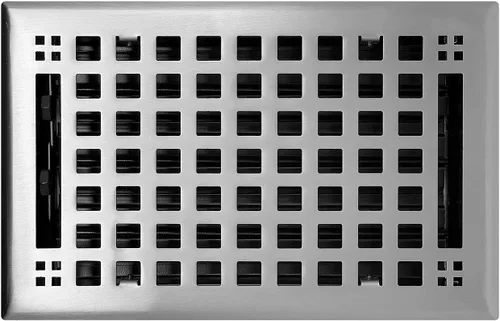 Miniatura 9 de Madelyn Carter Cubierta de ventilación de estilo artesanal contemporáneo, interior de acero fundido sólido, controla el flujo de aire, 2 x 10 Blanco