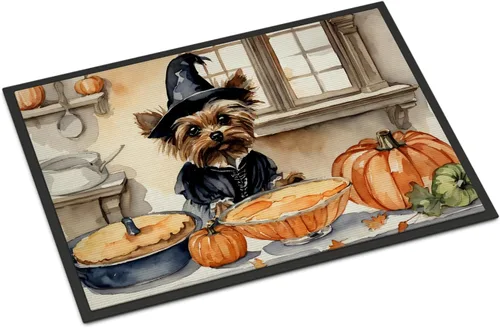 Miniatura 60 de Caroline's Treasures DAC1720MAT Affenpinscher - Tapete de otoño para cocina, con calabazas, 18 x 27 pulgadas, tapete para puerta delantera
