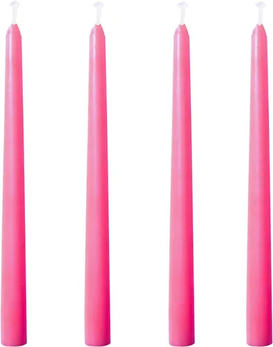 Miniatura 17 de Wrcevtor Juego de 4 velas cónicas de 8 pulgadas 7.5 horas de combustión limpia sin aroma, para bodas, fiestas, decoración del hogar y ocasiones