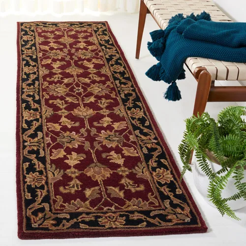 Miniatura 12 de Safavieh colección Heritage HG628A - tapete oriental tradicional hecho a mano de lana verde oscura y dorada, Lana, negro / beige (Black/ Beige)