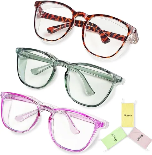 Miniatura 11 de Feaglo Lentes de seguridad, antivaho para mujeres y hombres, bloqueo de luz azul, elegantes gafas de protección para los ojos, escudo lateral