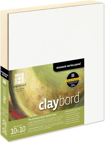 Miniatura 23 de Ampersand Art Supply Panel de pintura de madera: Serie Museo Claybord, 10 "x 10", 2" Perfil con acunado Perfil con cuna de 2