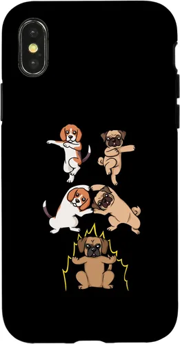 Miniatura 4 de Funda para iPhone 12/12 Pro Pug Dog Beagle Fusion Puggle Dog Hybrid Anime Manga Kawaii