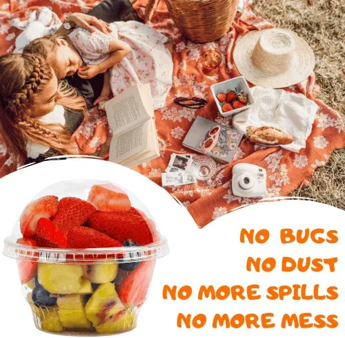 Miniatura 5 de Tazas de postre de plástico transparente con tapa, 30 juegos de cuencos desechables para helado, parfait, pudín de plátano, gelatina y postres
