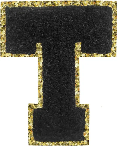 Miniatura 97 de SPRT - Parches de letras de chenilla universitaria con purpurina, parche de letras blancas para planchar con letras del alfabeto para disfraz