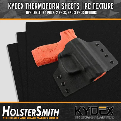 Miniatura 5 de KYDEX - Hoja termoformada (textura de policarbonato) - (0.093 de grosor) - (12 x 24 pulgadas) - (negro) - (3 hojas) - para hacer funda de bricolaje