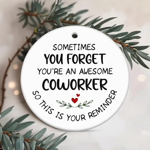Miniatura 6 de GAUDORA Regalos navideños para compañeras de trabajo para mujeres - Adornos navideños de cerámica 2025 - Regalos inspiradores de agradecimiento