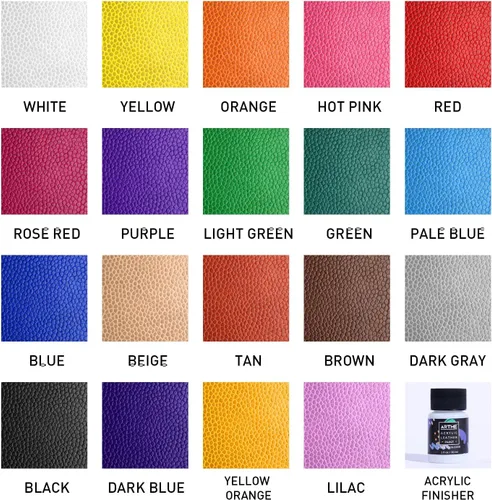 Miniatura 2 de ARTME Juego de pintura acrílica para cuero, 20 colores x 1.0 fl oz, kit de tinte acrílico para cuero, perfecto para zapatos, tenis, chaquetas, sofás